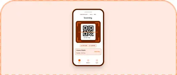 ScanPoint App scanning a QR badge.